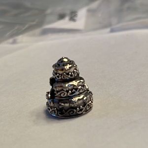 PANDORA STYLE BEAD WEDDING CAKE FULLY DECORATED IN SS